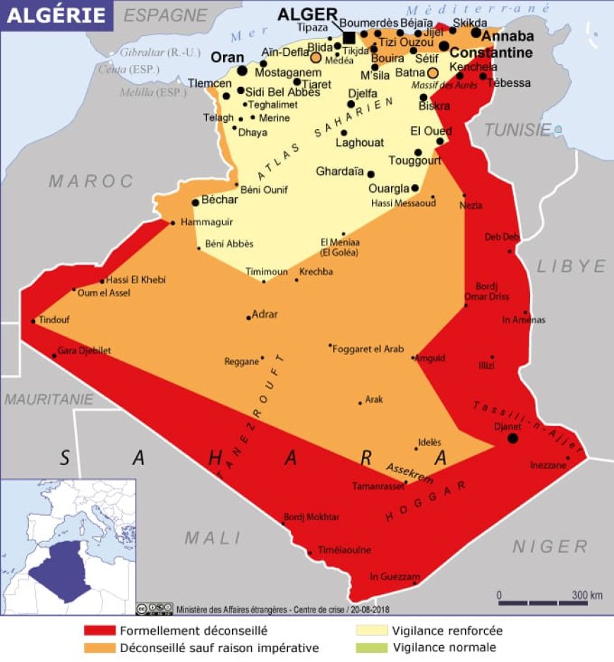 Tourisme: Pour la France, l’Algérie est un pays «dangereux»