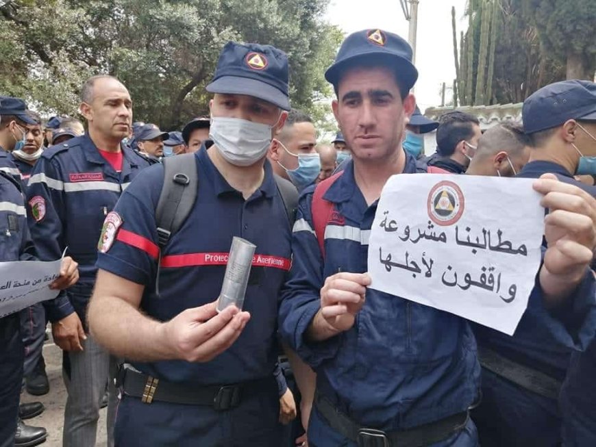 Alger / la police utilise des gaz lacrymogènes pour disperser la manifestation des pompiers (vidéo-photos)