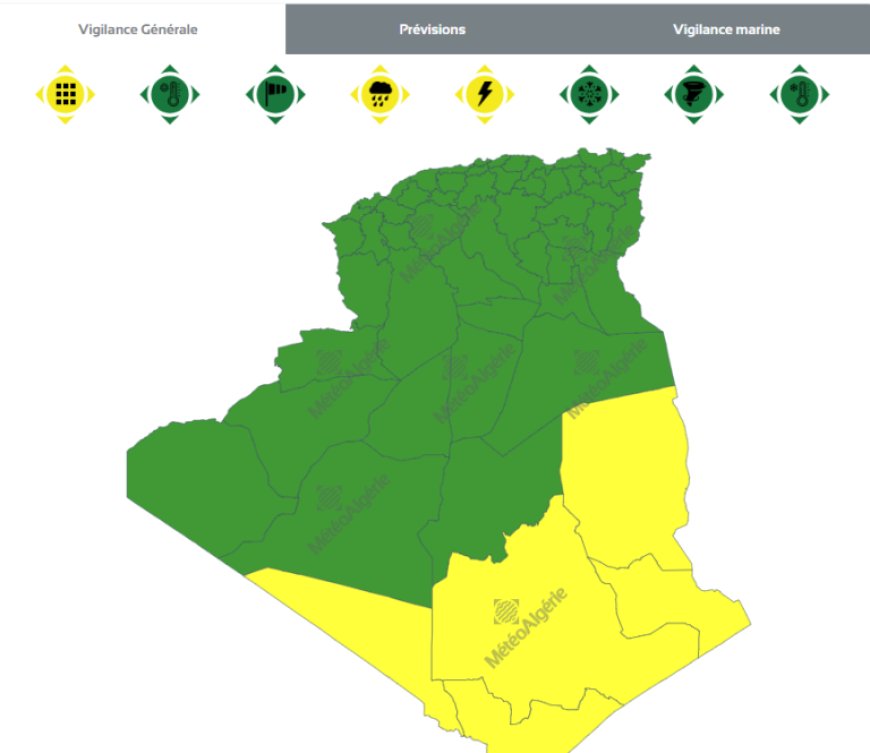 Intempéries en Algérie : Les Pluies Orageuses Menacent 5 Wilayas du Sud