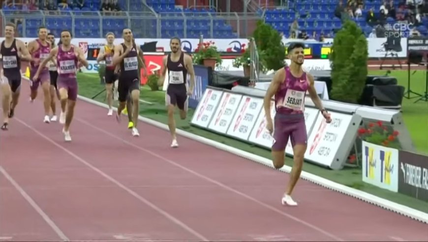 Djamel Sedjati remporte le 800m