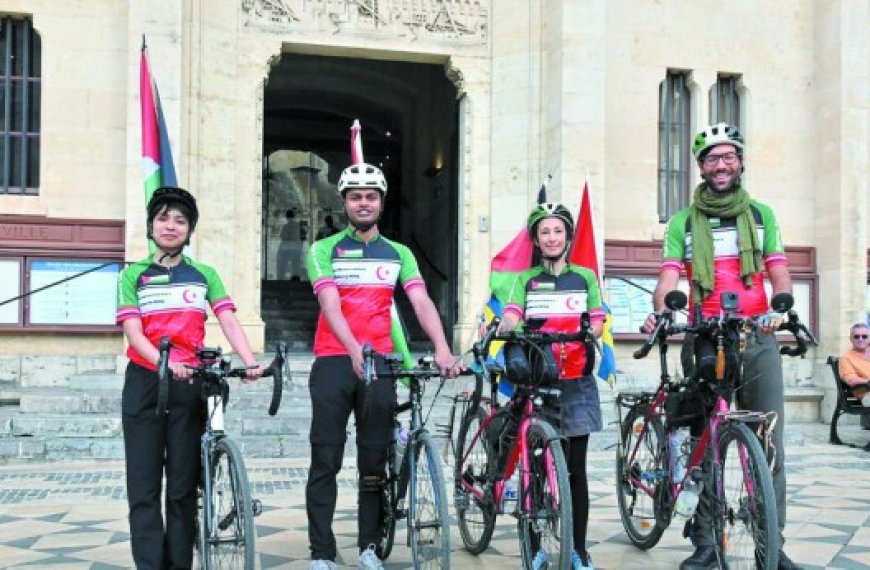 Parcourant le monde à vélo pour la cause sahraouie  : Les militants suédois achèvent leur périple en France