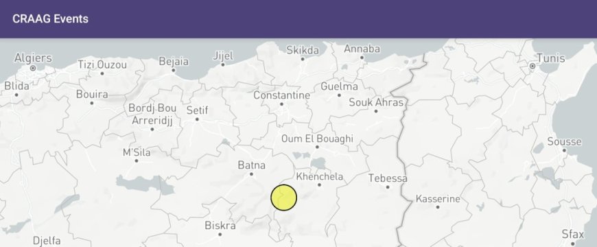 Secousse tellurique de magnitude 3,2 à Khenchela