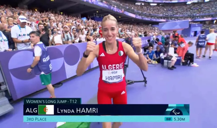 Jeux Paralympiques de Paris :  Lynda Hamri décroche la médaille de bronze au saut en longueur (T12)