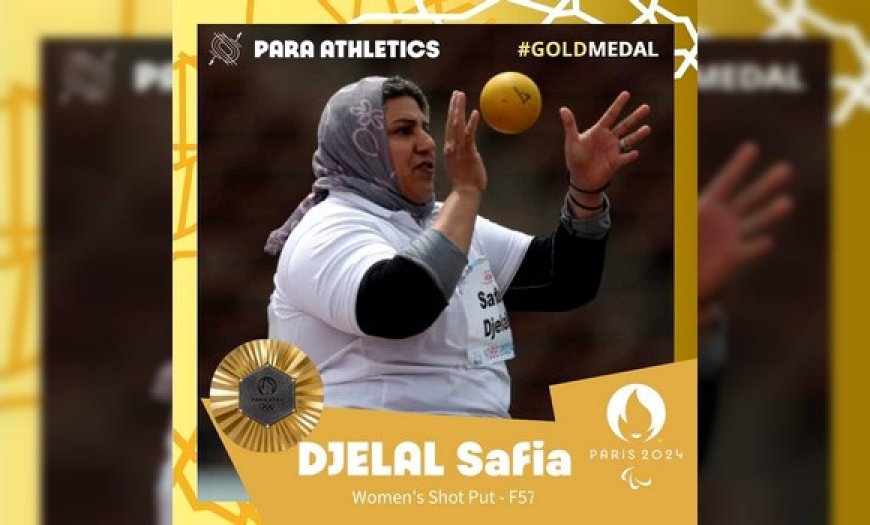 JP/Poids assis: Safia Djelal remporte l’or et réalise un nouveau record des jeux