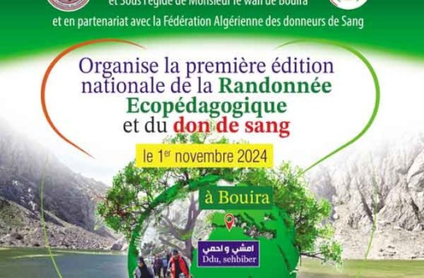 Randonnée écopédagogique et don de sang : Une initiative pour sensibiliser et sauver des vies