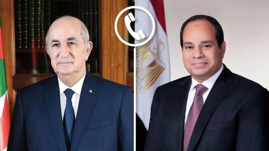 Le président Tebboune reçoit un appel téléphonique de son homologue égyptien Al-Sissi