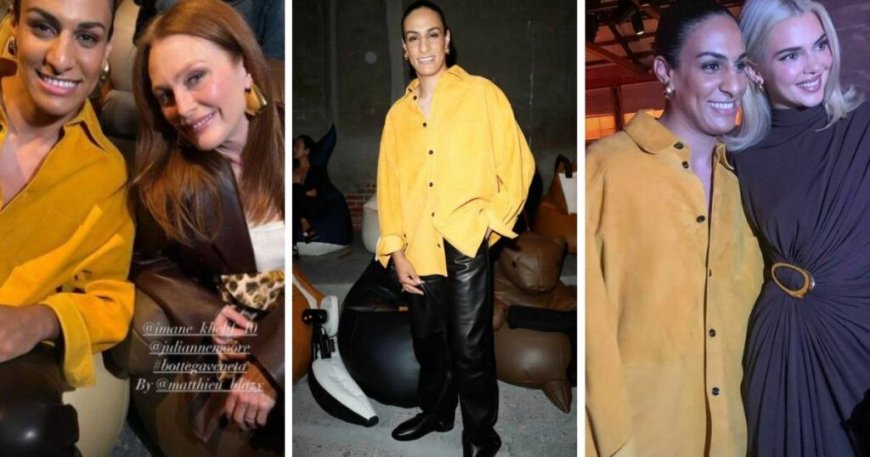 Imane Khelif apporte sa « touche d’or » à la Fashion Week de Milan 2024