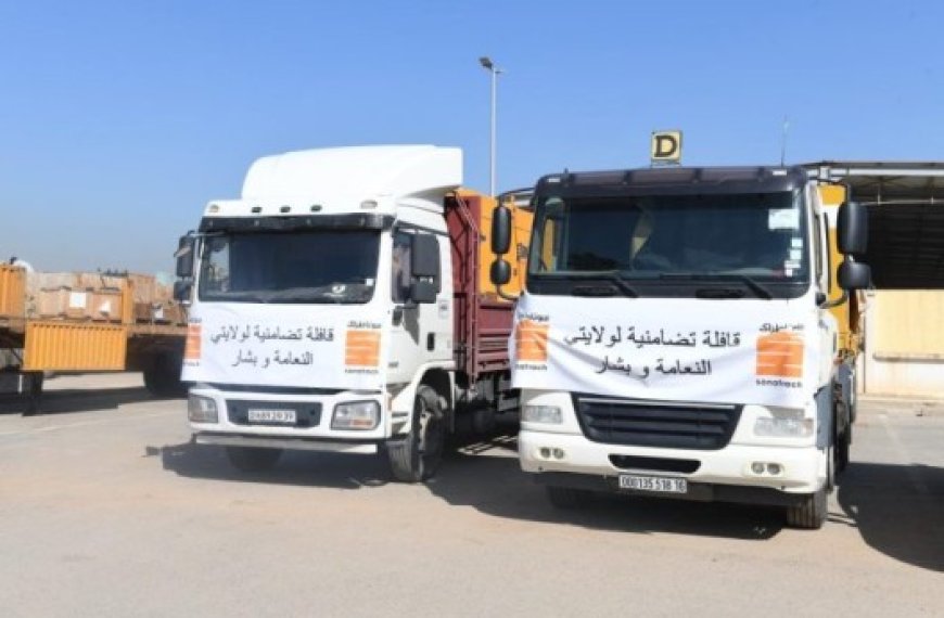 Caravane de solidarité de Sonatrach  aux sinistrés de Béchar et Naâma